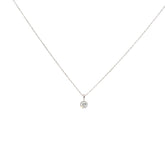 14k White Gold .25ct F VS2 Round Diamond Solitaire Necklace